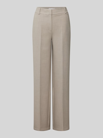 Selected Femme Straight leg stoffen broek met persplooien, model 'RITA' Beige - 2