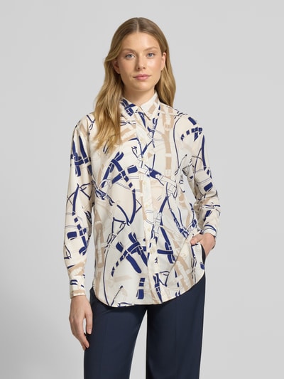 Lauren Ralph Lauren Bluzka koszulowa ze wzorem na całej powierzchni i listwą guzikową model ‘KOTTA’ Złamany biały 4