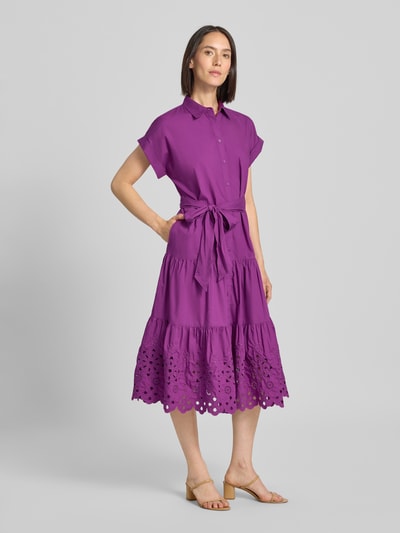 Lauren Ralph Lauren Overhemdjurk met broderie anglaise Paars - 1