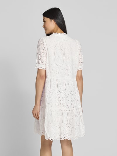 YAS Minikleid mit Lochstickerei Modell 'Holi' Weiss 5