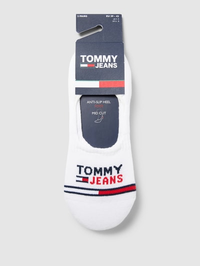 Tommy Jeans Skarpetki stopki z detalami z logo w zestawie 2 szt. Biały 3