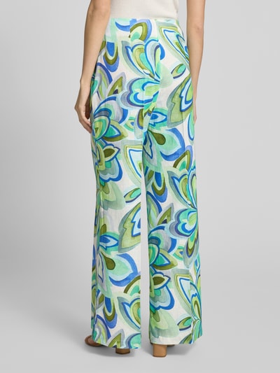 Raffaello Rossi Straight fit stoffen broek met steekzakken, model 'AGATHA' Groen - 5