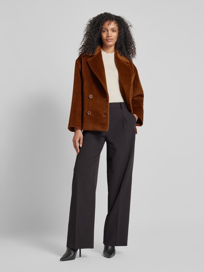 Max Mara Studio Jacke mit Reverskragen Modell 'FILOVIA' Cognac 1