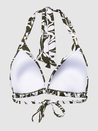 Lauren Ralph Lauren Bikinitop met vetersluiting, model 'TROPIC' Kaki - 3