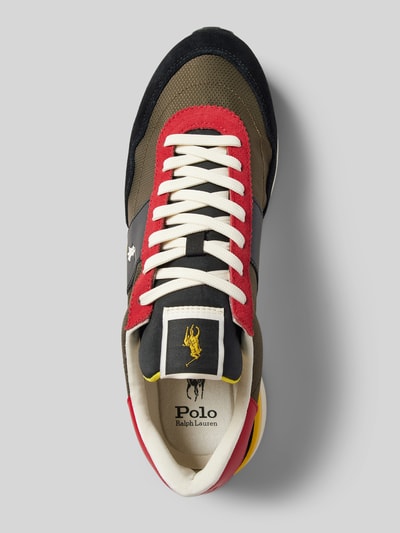 Polo Ralph Lauren Sneaker aus Leder-Mix Modell 'Train' Oliv 3