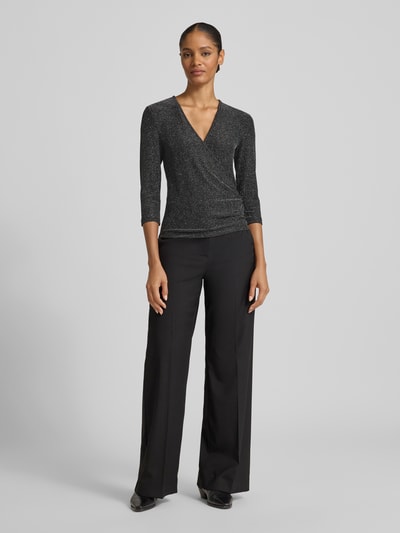 Christian Berg Woman Selection Blusenshirt in Wickel-Optik Silber 1