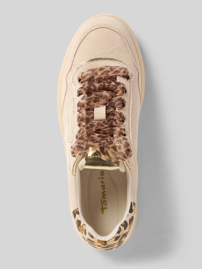 Tamaris Low Top Sneaker aus Veloursleder im Street Style Sand 3