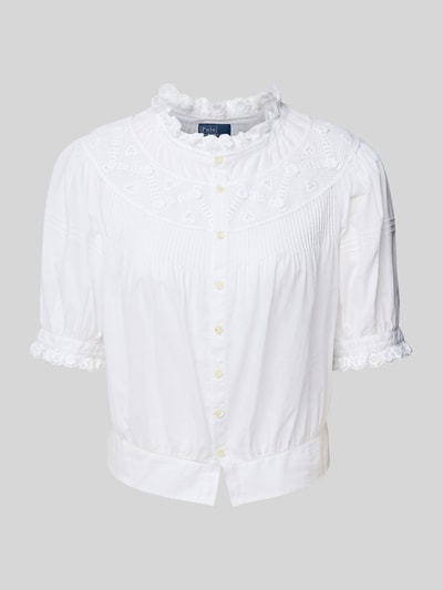 Polo Ralph Lauren Slim Fit Bluse mit 1/2-Arm Modell 'MICAL' Weiss 2