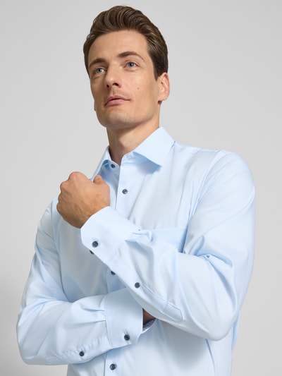 Eterna Modern Fit Business-Hemd mit Kentkragen Bleu 3