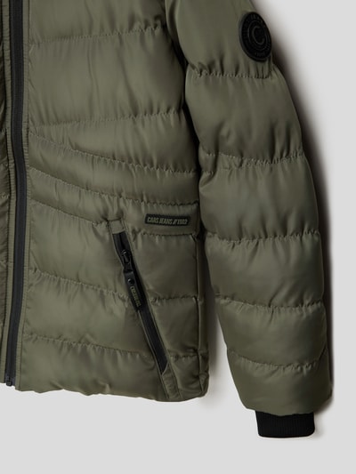 CARS JEANS Funktionsjacke mit Label-Detail Modell 'Teagan' Olivgrün 2