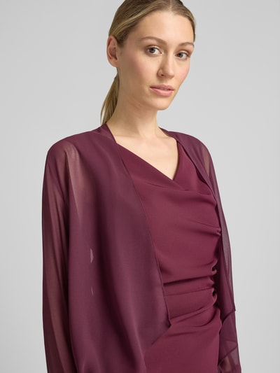 Vera Mont Regular Fit Bolero im semi-transparentem Design Dunkelrot 3