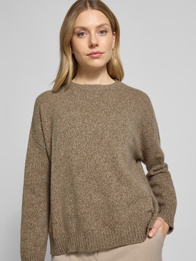 Weekend Max Mara Relaxed Fit Strickpullover aus reiner Wolle Modell 'SIBARI' Mud Melange 3