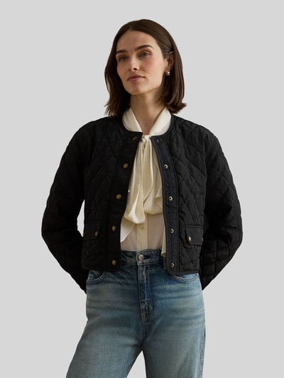 Lauren Ralph Lauren Kurtka pikowana o krótkim kroju z kieszeniami z patką model 'CENWAY' Czarny 4