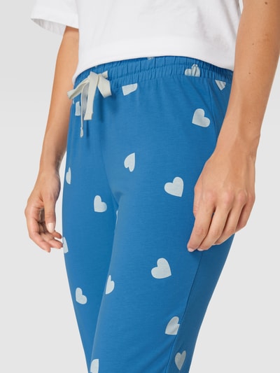 Jake*s Casual Pyjamabroek met all-over motief Blauw - 3