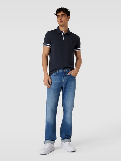 Tommy Hilfiger Slim fit poloshirt met logostitching Marineblauw - 1