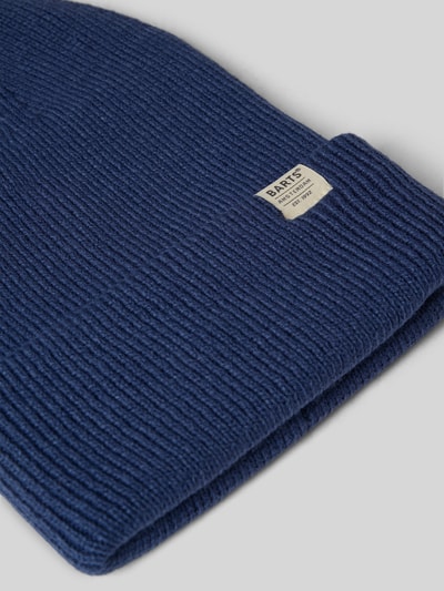 Barts Mütze mit Umschlag und Label-Detail Modell 'KINABALU' Jeansblau 2