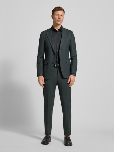 Jake*s Slim fit zakelijk overhemd van katoen met kentkraag Middengrijs - 1