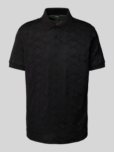 BOSS Green Regular Fit Poloshirt mit Label-Detail Modell 'Pirax' Black 2