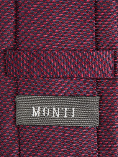 Monti Stropdas van pure zijde (7 cm) Donkerrood - 2