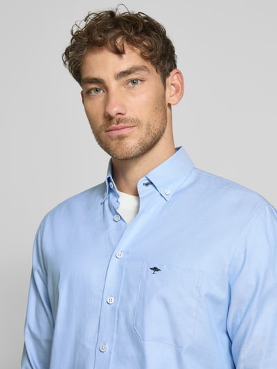 Fynch-Hatton Regular fit vrijetijdsoverhemd met streepmotief, model 'All Season' Bleu - 3