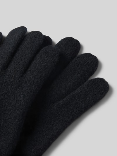 Roeckl Walkhandschuhe aus Schurwolle mit Wappen Emblem Black 3