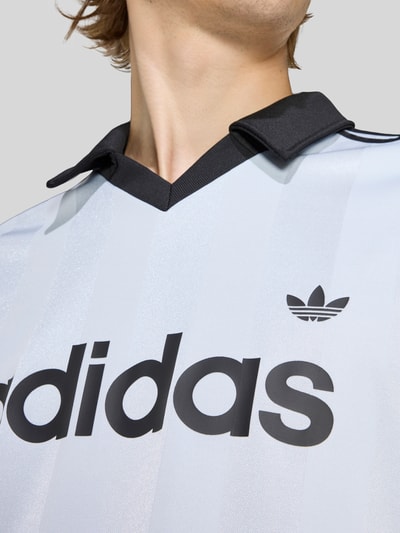adidas Originals T-Shirt Trikot mit Logo Print Hellblau 3