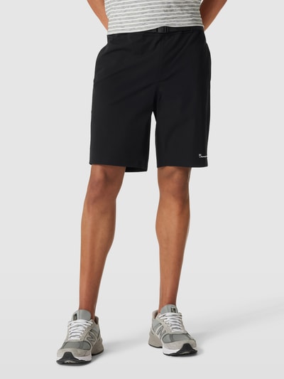 Knowledge Cotton Apparel Shorts mit Label-Print Black 4