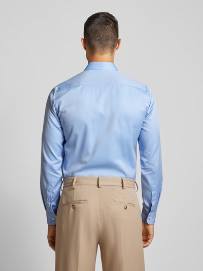 Eterna Slim Fit Businesshemd aus Twill Blau 5