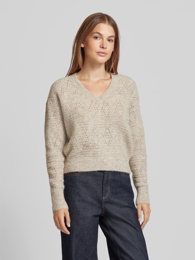 Scotch & Soda Gebreide pullover met extra brede schouders Zand - 4