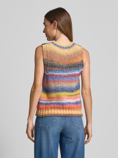 LOLLYS LAUNDRY Gebreid shirt met ronde hals, model 'Dova' Oranje - 5