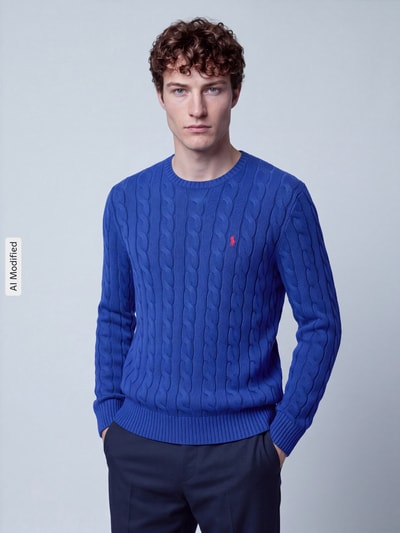 Polo Ralph Lauren Pullover mit Logo-Stitching Royal 4