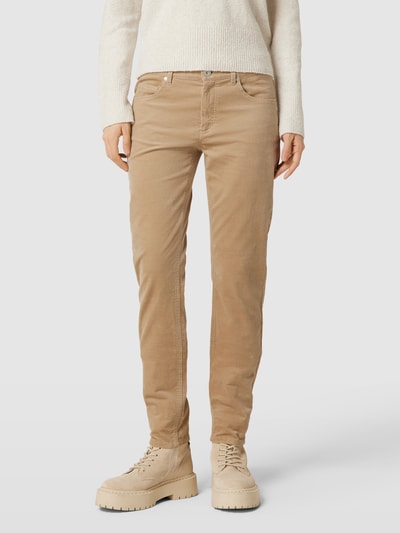 Marc O'Polo Slim fit broek in effen design, model 'LULEA' Zand - 4