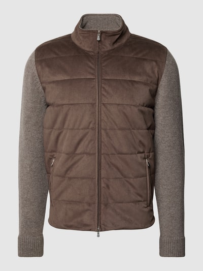 GRAN SASSO Jacke mit Stepp-Einsatz Taupe Melange 1