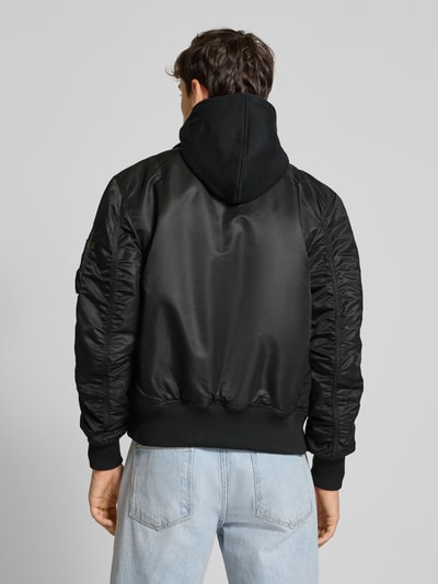 Alpha Industries Bomberjacke mit Kapuze und Label-Stitching Black 5