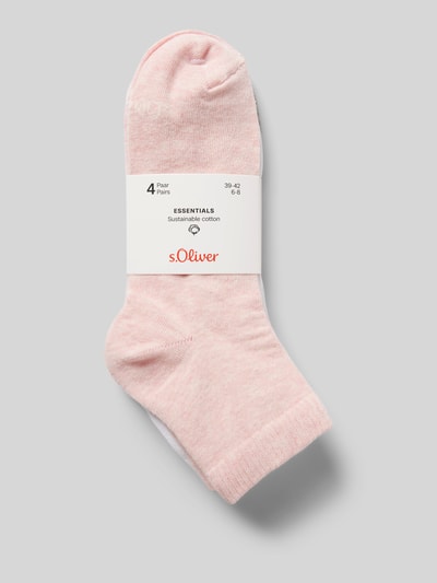 s.Oliver RED LABEL Socken mit Label-Details im 4er-Pack Rosa 3