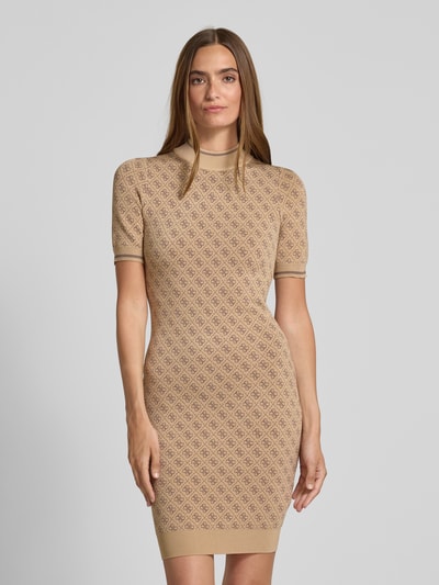 Guess Gebreide mini-jurk met logomotief, model 'LISE' Zand - 4