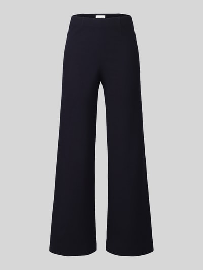 Produktfoto, Regular fit wijdte broek uit viscosemix model 'KIMBERLEY' van SEDUCTIVE, effen donkerblauw, Dames Weite Hose