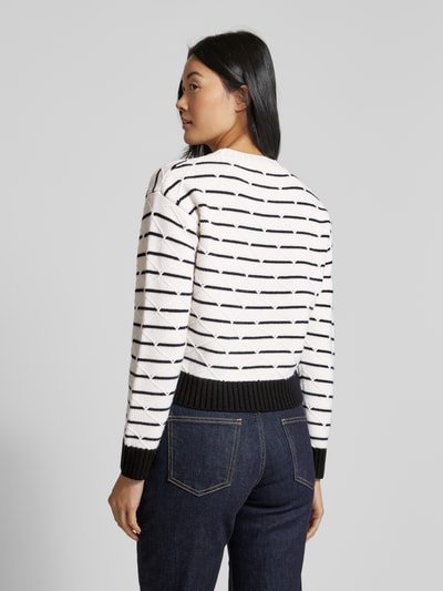 Max Mara Studio Strickpullover mit Strukturmuster Modell 'GETTONE' Weiss 5