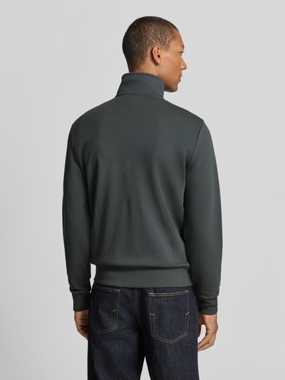 Napapijri Sweatjack met opstaande kraag en labelstitching Rookblauw - 5