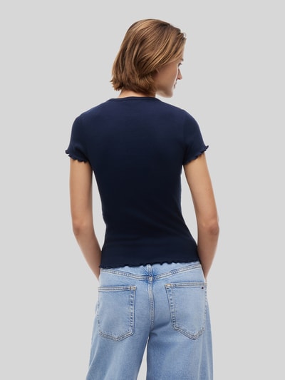 Tommy Jeans Slim Fit T-Shirt aus Baumwoll-Mix Dunkelblau 5