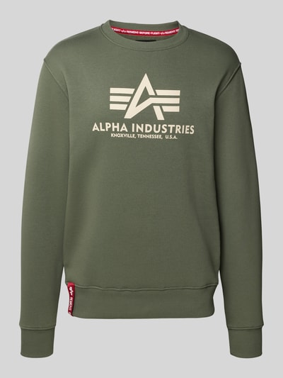 Alpha Industries Sweatshirt met labelprint Olijfgroen - 2