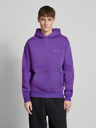 REVIEW Hoodie mit Label-Print Purple 4