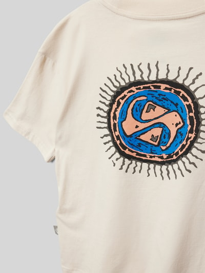 Quiksilver T-shirt z nadrukiem z logo Złamany biały 2