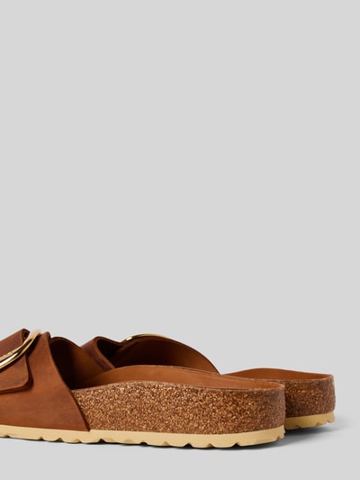 Birkenstock Slides aus echtem Leder Modell 'Madrid' Cognac 2