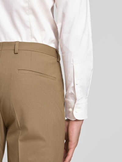 Mannenmodel draagt Slim Fit Businesshemd aus Baumwoll-Mix model 'H-HANK-SP' van BOSS, zakelijk overhemd, detailopname rugzijde, Herren Businesshemd van BOSS