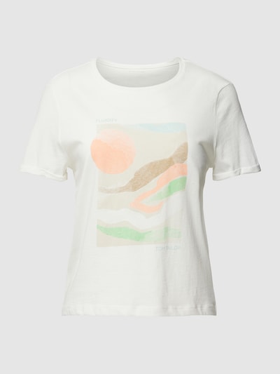 Tom Tailor T-Shirt mit Motiv-Print Offwhite 2