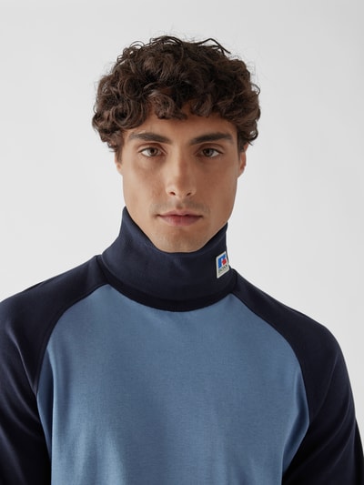 BOSS x Russell Athletic Rollkragenpullover mit Logo-Motiv Rauchblau 3