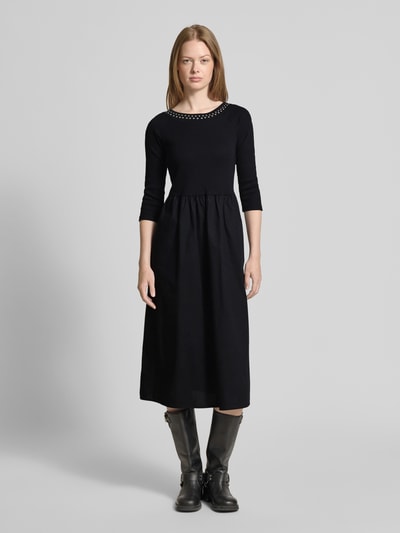 Zero Midikleid mit Rundhalsausschnitt Black 4