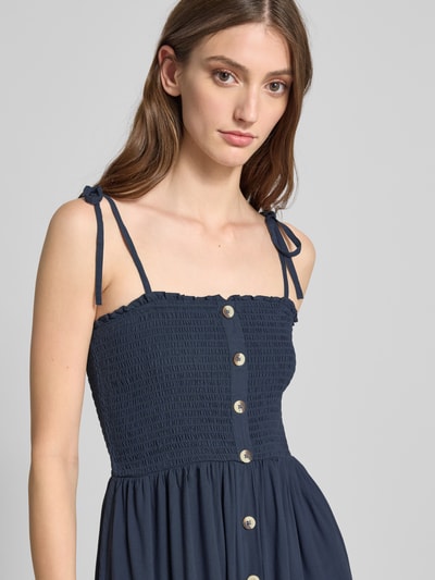 Only Tailliertes Freizeitkleid mit gesmoktem Brustbereich Modell 'NOVA' Rauchblau 3