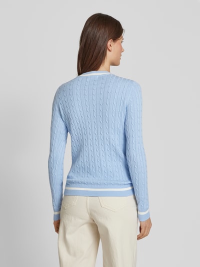 Christian Berg Woman Strickpullover mit gerippten Abschlüssen Bleu 5